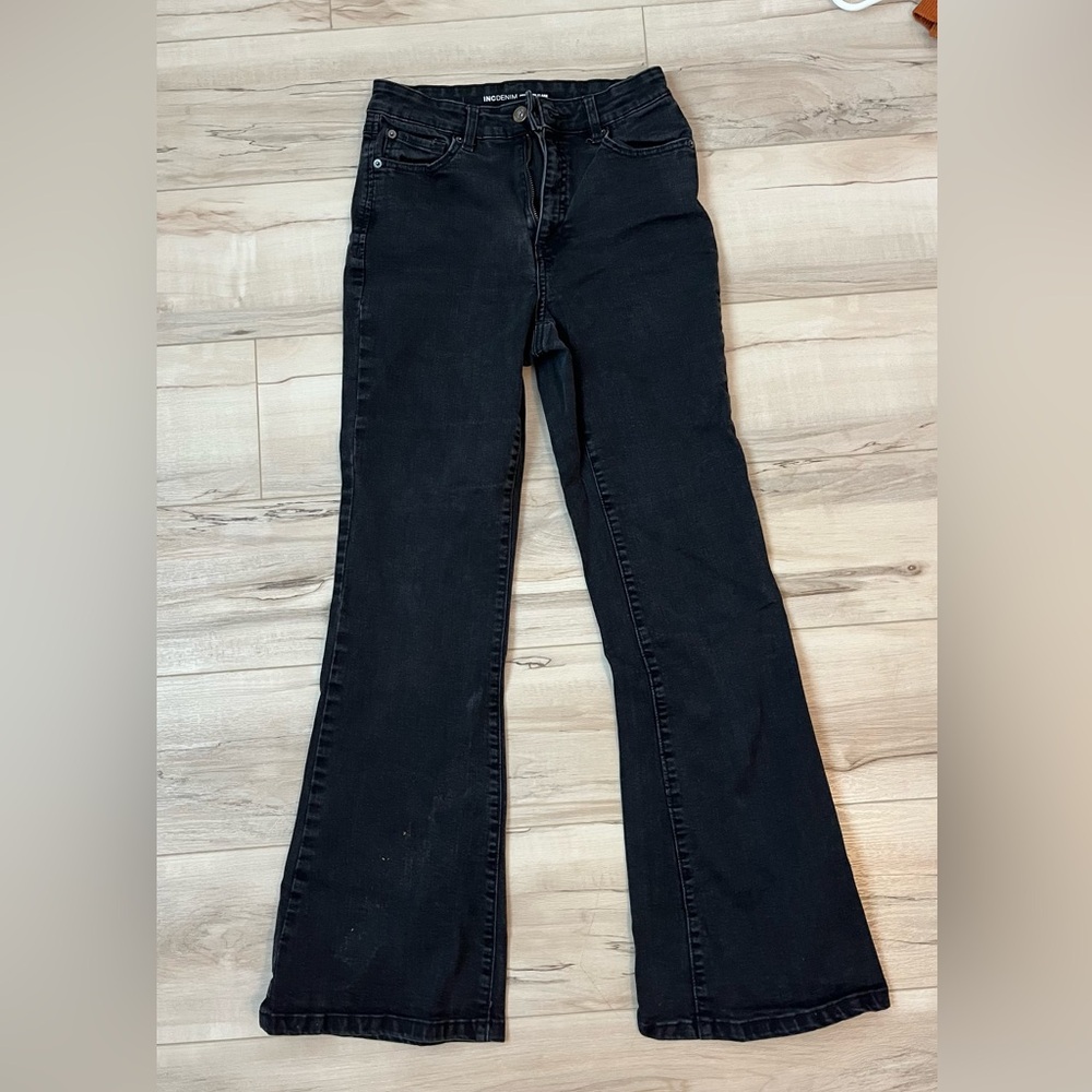 Black flare jeans